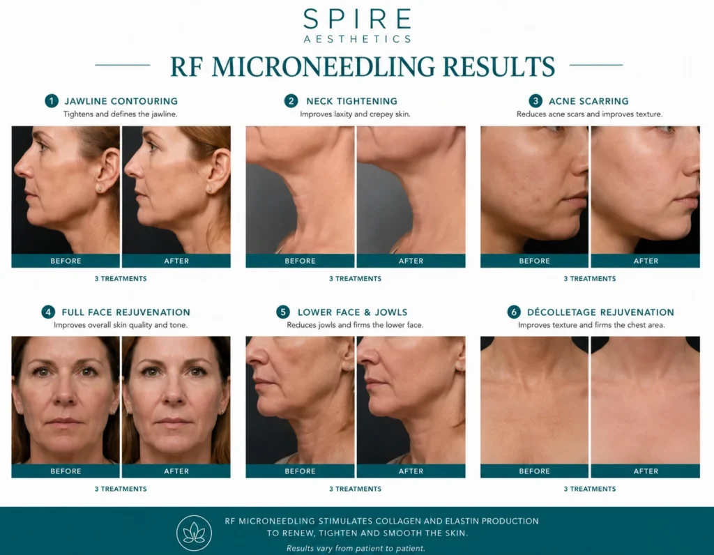 RF Microneedling Skin tightening Livingston results